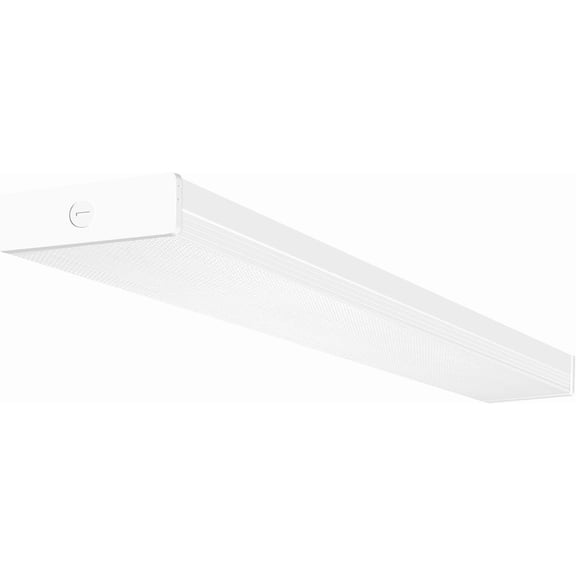 hykolity 4FT LED Wraparound Light, 40W, 4400lm, 4000K, [2-lamp 32W Fluorescent Equiv.], 4 Foot LED Wrap Light Fixture, Flush Mount Office Ceiling Light for Garage, Office, Kitchen, ETL Listed