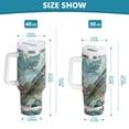 thumbnail image 4 of 30 oz Insulated Stainless Steel Tumbler Double Wall Stainless Steel Tumbler with 2-Way Drinking Elegant Little Robin, 4 of 9