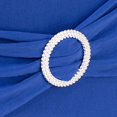 thumbnail image 6 of BalsaCircle Royal Blue Spandex Stretchable Folding Chair Cover Silver Rhinestone Buckled Sash Band Slipcovers Wedding, 6 of 8