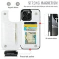 thumbnail image 3 of for iPhone 14 Pro Max Wallet Case with Card Holder, PU Faux Leather Kickstand Card Slots Case, Double Magnetic Clasp and Durable Shockproof Cover, 3 of 8