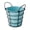 Blue, variant on OIUR Storage Bucket with Iron Frame Hanging Planter Basket Balcony Flower Pot Hanger Home Decoration Vase with Handle for Living Room Courtyard
