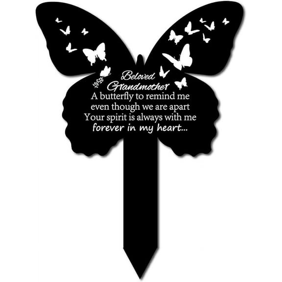 Butterfly Memorial Stakes Cemetery Decorations for Grave Waterproof Acrylic Grave Makers Sympathy Cemetery