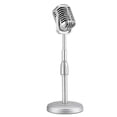 thumbnail image 1 of Microphone Vocal Rétro Classique Dynamique Vintage Support Universel pour Performance en Direct Karaoké Studio Enregistrement, 1 of 5