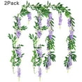 2Pcs 6Ft/Piece Artificial Flowers Silk Wisteria Garland Artificial