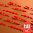 thumbnail image 2 of PLASTICPRO Plastic Silverware Kitchen Utensil Set Disposable Plastic Forks, Spoons and Knives, 400 Pack, 2 of 7