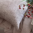 thumbnail image 5 of Phantoscope Textural Faux Linen Series Square Decorative Throw Pillow Cusion for Couch, 18" x 18", Light Gray, 2 Pack, 5 of 6