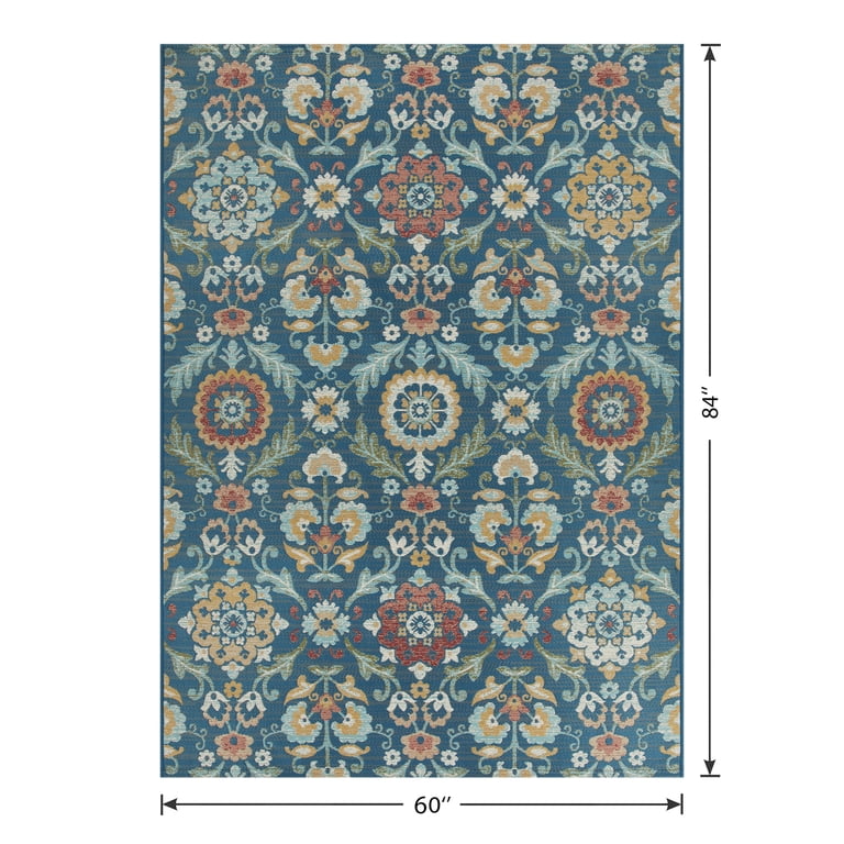 Mainstays Medallion Outdoor Rug, Multicolor, 5' x 7' - Walmart.com