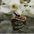 thumbnail image 4 of FloraGems Created 14k Rose Gold Plated Silver 2Ct Black Simulated Diamond Women's Enhancer Ring 925 Silver, 4 of 4