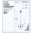 thumbnail image 3 of 3-Light Hanging Brushed Nickel Glass Chandelier, 3 of 3
