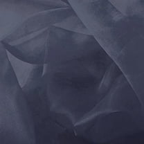DECORATIVE SILK INC. Sparkle Crystal Sheer Organza Fabric Shiny 60" inch wide by the yard (Navy)