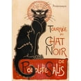 thumbnail image 2 of Steinlen, Theophile 11x14 Black Ornate Wood Framed with Double Matting Museum Art Print Titled - Chat Noir, 2 of 4