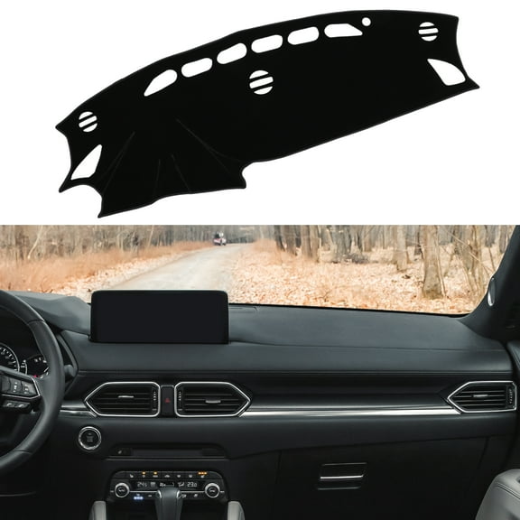 Dash Cover Interior Non-Slip Dashboard Carpet Mat Pad for Mazda CX-5 2012-2016 Polyester Black