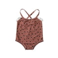 thumbnail image 2 of uublik Summer One Piece Swimsuit for Girls Polka Swimwear Swimsuit Beach Romper Clothes, Sizes 1T-6T, 2 of 5
