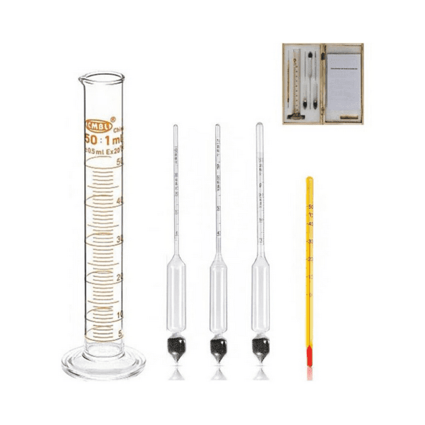Alcohol Hydrometer Accurate 5 Pieces Alcoholmeter Kit 0100 (ABV