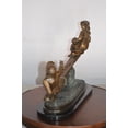 thumbnail image 6 of Nifao Boys Playing Seesaw on a Marble Base Bronze Statue – Bronze Statue on Marble Base, Home Decor, 22"L x 8"W x 17"H, 6 of 11