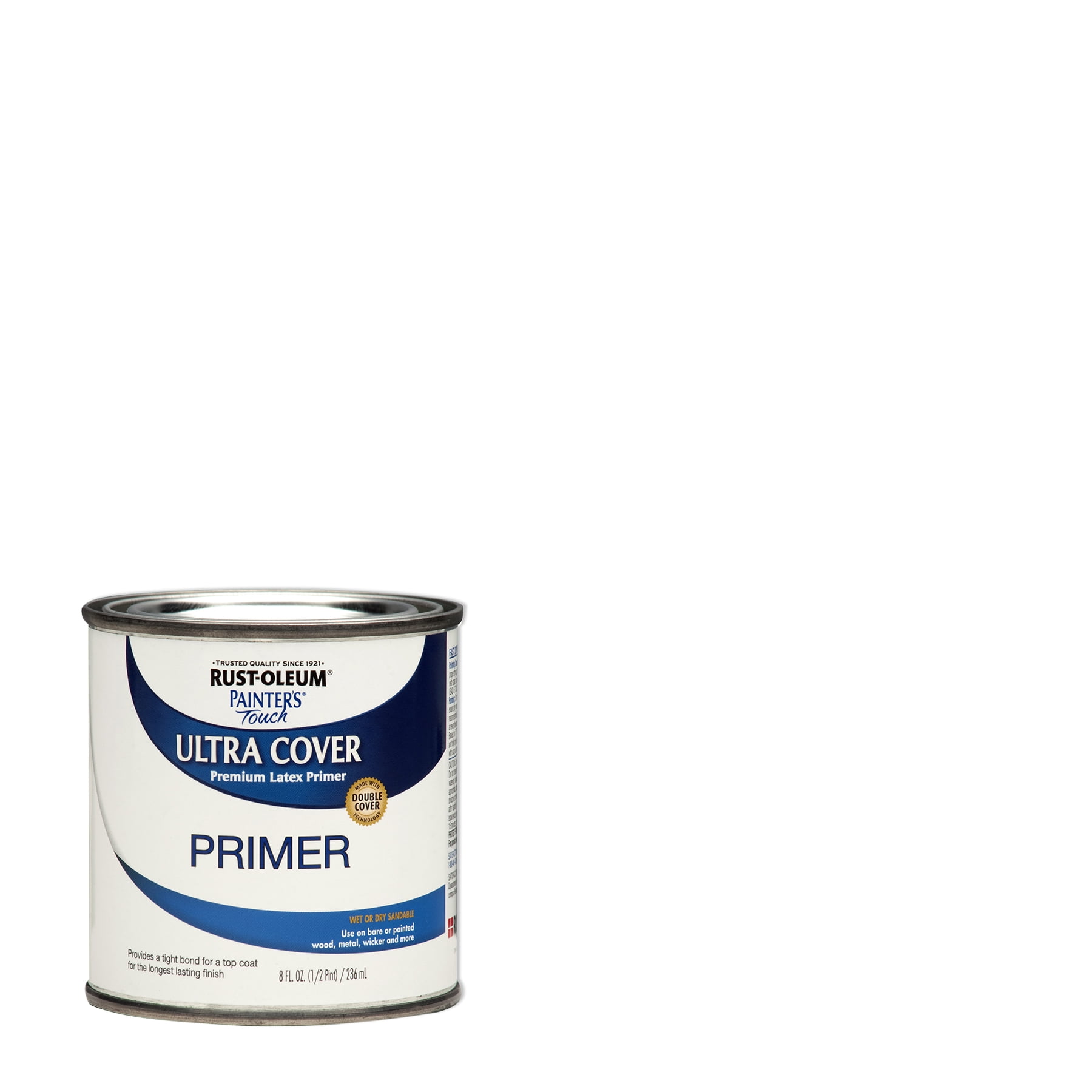White, Rust-Oleum Painter's Touch Ultra Cover Primer Flat, Half Pint