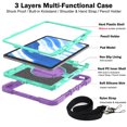 thumbnail image 2 of for iPad Air 11 inch M2 Air 6th Generation 2024(Model:A2902/A2903/A2904), Silicone Heavy Duty Shockproof Rugged Case with Hand Strap Carrying Crossbody Strap Kickstand Protective Cover, Purple, 2 of 8