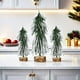 thumbnail image 1 of pstuiky Árbol de Navidad pequeño mini árbol de Navidad mini pino cepillo para botellas árbol artificial con base de madera para decoración de mesa., 1 of 6