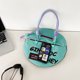 thumbnail image 4 of Bolsa Bolso de hombro para gimnasio para mujer, Bolso informal versátil de Color en contraste, Bolso diario para exteriores, 4 of 8