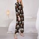 thumbnail image 3 of Balery Butterfly Skull Conjunto de Pijama con Estampado para Mujer, Conjunto de Dos Piezas con Manga Larga, Ropa de Dormir Suave con Bolsillos, Pijamas Cómodos-Small, 3 of 7