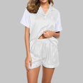 thumbnail image 2 of GERsome Womens Pajamas Set Soft Button Down Sleepwear Classic Notch Collar Comfy Tops and Shorts 2 Piece Bride Pjs Comfy Short Sleeve Sleepwear Loungewear S-XXL, 2 of 4