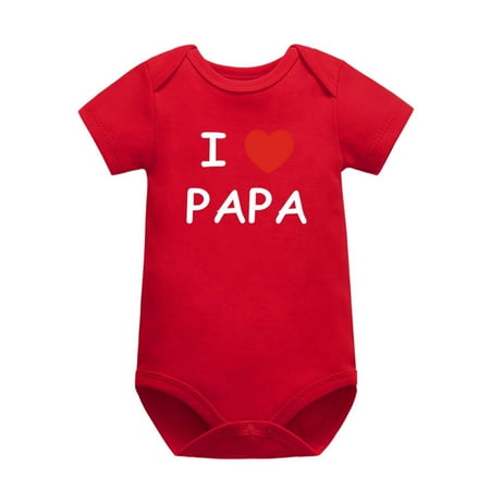 

Infant Baby Boys and Girls Summer Short Sleeve Romper Fashion Letter Printed Round Neck Triangle Creeper Versatile Solid Cotton Bodysuit