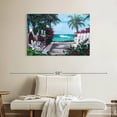 thumbnail image 2 of Elephant Stock Pathway Paradise Wall Art - Horizontal Canvas Wall Art - Bedroom Wall Decor - Beach Canvas - Turquoise And Green Decor By Scott Westmoreland - 39" x 26", 2 of 8