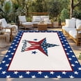 thumbnail image 2 of Independence Day Outdoor Rug for Patio/Deck/Porch, Non-Slip Large Area Rug 3 x 5 Ft, 4th of July Patriotic Star Blue Red Flag Indoor Outdoor Rugs Washable Area Rugs, Camping Rug Carpet Runner, 2 of 8