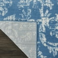 thumbnail image 4 of 7' Blue Damask Power Loom Runner Rug, 4 of 5