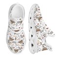 thumbnail image 1 of Zapatillas de deporte con cordones para mujer, zapatos planos de enfermería con diseño de oso de enfermera de dibujos animados, calzado para caminar de verano y primavera, unisex para adultos, 1 of 6