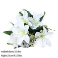 thumbnail image 3 of EUDIDV Home Decor Items Simulation Lilies Silk Flower Bouquet Indoor Decorative Flowers For Living Room Table Decoration Flower Arrangement Decorative Accessories, 3 of 5