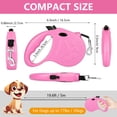 thumbnail image 3 of Mowis Retractable Dog Leash, 16ft Dog Walking Leash for Small Dogs up to 77lbs, Non-Slip Handle - Pink, 3 of 7