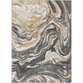 thumbnail image 2 of Well Woven Abstract Harmony Modern Stripes Pattern Gold Brown Flat-Weave Easy to Clean 5'3" x 7'3" Area Rug, 2 of 7