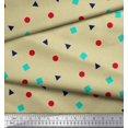 thumbnail image 2 of Soimoi Modal Satin Fabric Square,Dot & Triangle Geometric Print Fabric by The Yard 42 Inch Wide, 2 of 3