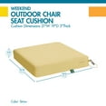 thumbnail image 2 of Duck Covers Weekend Water-Resistant Outdoor Dining Seat Cushion, 21 x 19 x 3 inch, Straw, 2 of 7