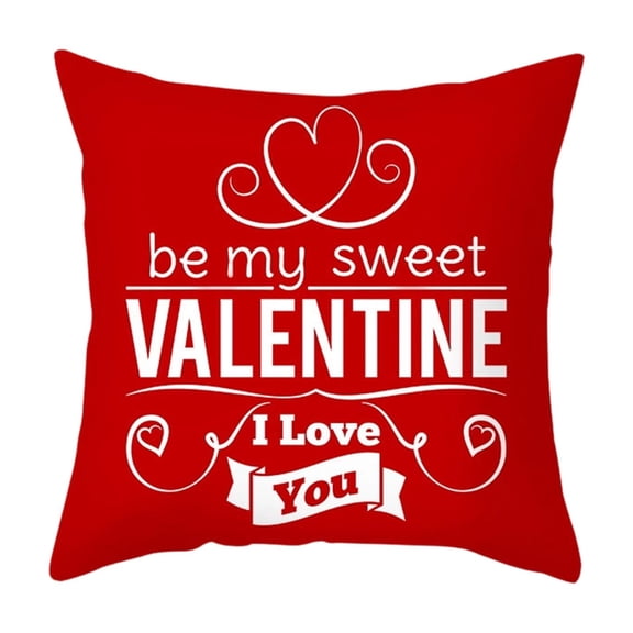 Valentine's Day Love Pillow Soft Plush Decorative Throw Cushion, Romantic Home Gift for Couples