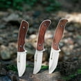Ozark Trail 8 inch Fixed Blade Knife ,Wood Handle,Fixed Knife 3Pcs Set