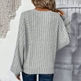 thumbnail image 4 of STETMN Women's Batwing Long Sleeve Shirts Round Neck Pullover Tops Loose Lightweight Sweater, 4 of 7