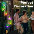 thumbnail image 3 of Hummingbird Solar Wind Chimes for Outside,Aluminum Tubes Memorial Wind Bell for Garden(25 Inch Deep Tone), 3 of 7