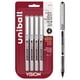 thumbnail image 1 of Bolígrafo Uni-Ball Vision Rollerball negro de 0,7 mm, paquete de 4, 1 of 7