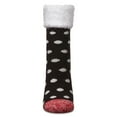 thumbnail image 2 of MeMoi Women's Polka Dot Plush Cabin Sock - Womens - Female, 9-11, Black, 2 of 3