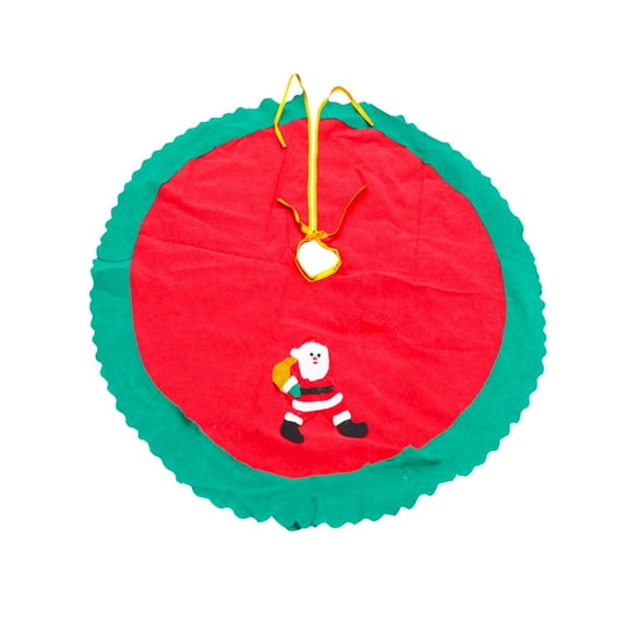 Fridja 35.4inch Christmas Tree Skirt Christmas Decoration 90cm Christmas Tree Skirt Christmas Tree Decoration Ornaments Red Santa Claus Apron