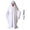 B, variant on Orangide Halloween Decorations Ghost Cloak Flowy White Robe with Pumpkin Bag for Party Favor Trick or Treat Outfit for Kids and Adults (S)