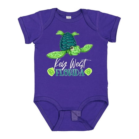 

Inktastic Key West Florida Happy Sea Turtle Gift Baby Boy or Baby Girl Bodysuit