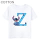 thumbnail image 4 of Camiseta de algodón para niños con letras ABCD y puntada blanca, camiseta con combinación de nombres para bebé, camiseta de dibujos animados Kawaii para niño y niña, top informal estilo Harajuku, 4 of 5
