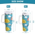 thumbnail image 3 of Cute Umbrella with Cloud 40 oz Tumbler with Handle and Straw Lid Vacuum Insulated Cup Leak-Proof for Water Iced Tea Coffee, 3 of 9