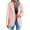 Pink, variant on Women Woolen Coat Suit Jackets Fashion Plaid Open Front Notch Lapel Business Casual Work Office Blazer Trench Coat Dark Gray Medium