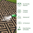 thumbnail image 3 of DEORAB Tapis d'Extérieur Réversible 180 X 270 cm, Tapis de Terrasse Imperméable en Plastique, en Liquidation, Idéal pour Terrasse, Camping, VR, Patio, Noir et Brun, 3 of 5