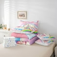 thumbnail image 6 of Homewish Colorful Cute Unicorn 7-Piece Twin Bedding Sets,Kawaii Rainbow Stars Pattern Bedding Comforter Set, Magic Animal Sheet Sets For Girls Teens,Super Cozy Room Decor Reversible, 6 of 8