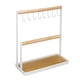 thumbnail image 2 of Organizador de joyería de 2 niveles Pulsera de sobremesa de madera de hierro de hierro moderno Collar Display Rack de árbol con bandeja para el hogar ANGGREK Otros, 2 of 8